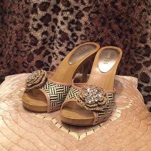 Guess high heels, basket print, 7.5M